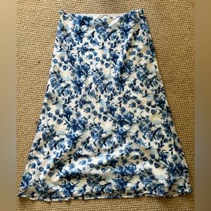 Abercrombie & Fitch | Blue Floral Midi Skirt